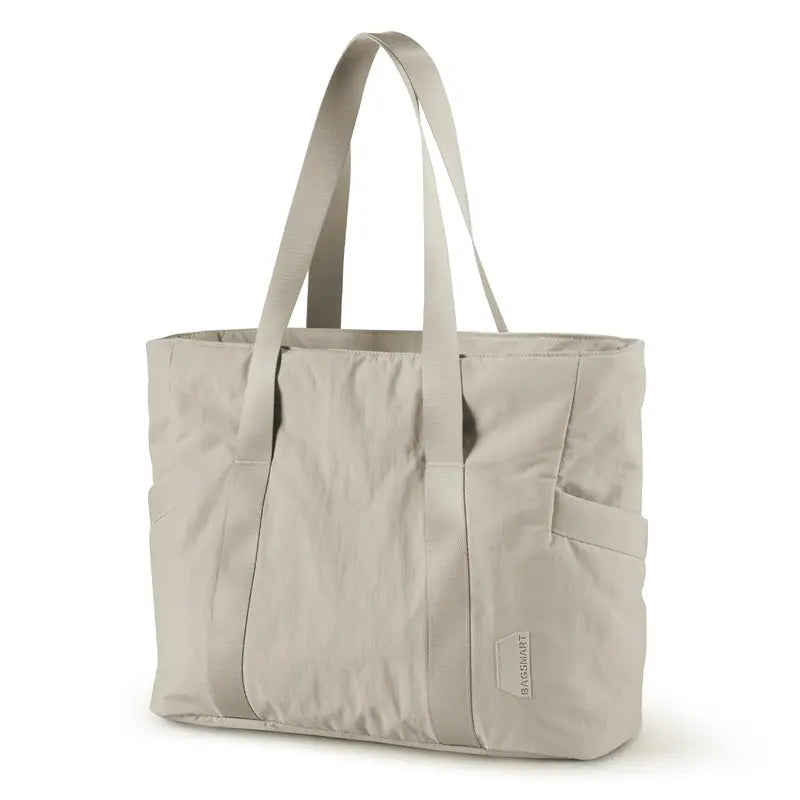 BAGSMART Women Tote Bag Shoulder Bag Top Handle Handbag with Yoga Mat Buckle for School, Gym, Work