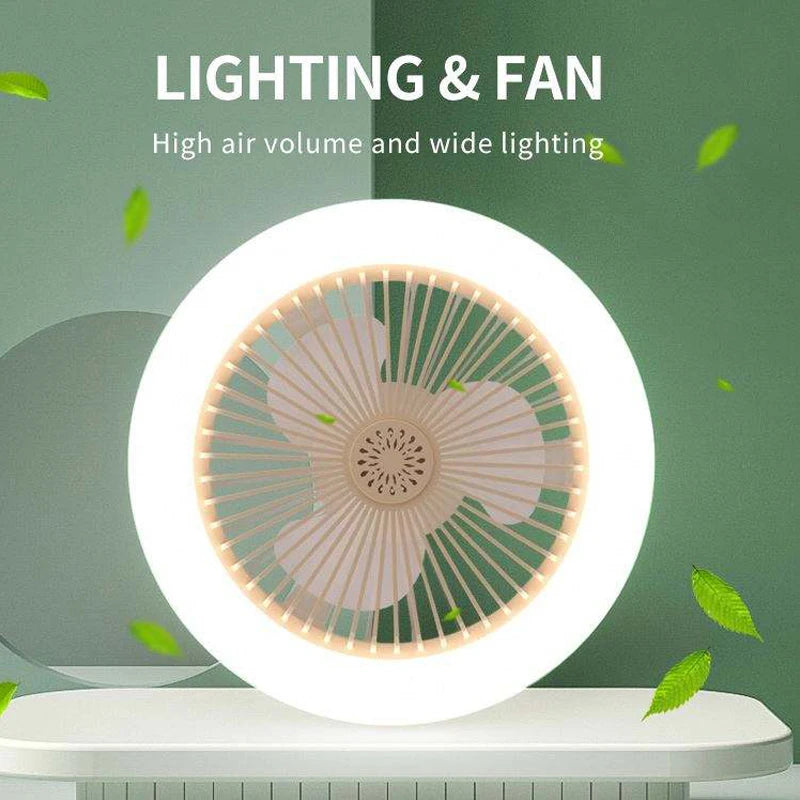 LED Plafondventilator met Verlichting en Afstandsbediening E27 LED Lamp Universele AC85V-265V Plafondlamp 2 in 1 Creatieve Verlichtingsventilator