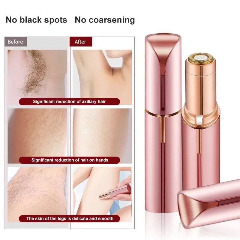 Nieuwe elektrische gezichtsontharing epilator in de vorm van een lipstick, pijnloos voor gevoelige gezichtsgebieden, bikinilijn, verwijdert wenkbrauwhaar