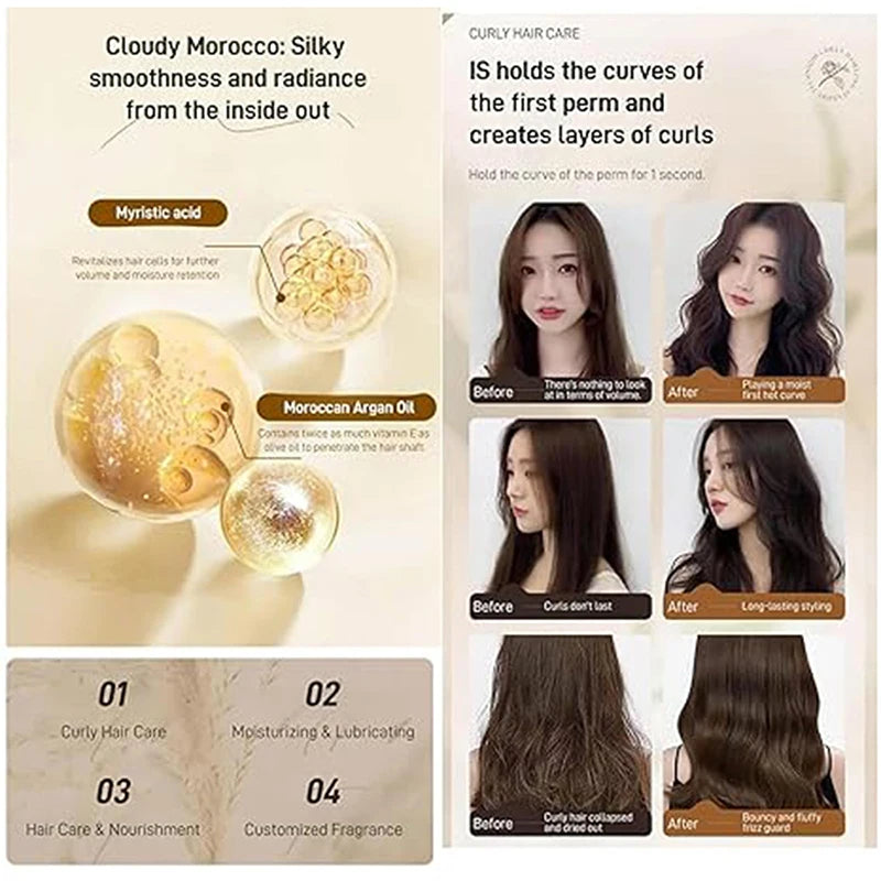 Reparatie Haar Permanent Kleur Conditioner Hydraterend Elastisch Langdurig Setting Crème Krullend Haar Verzorging