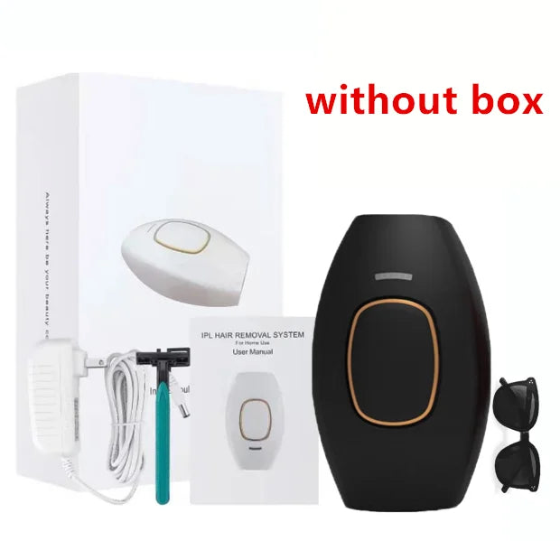 Haarverwijderaar voor lichaam en bikini, elektrische laser-epilator met pulsen, permanente laser-epilator, pijnloos voor vrouwen, thuisgebruik.