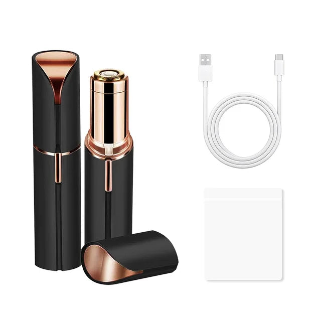 Nieuwe elektrische gezichtsontharing epilator in de vorm van een lipstick, pijnloos voor gevoelige gezichtsgebieden, bikinilijn, verwijdert wenkbrauwhaar