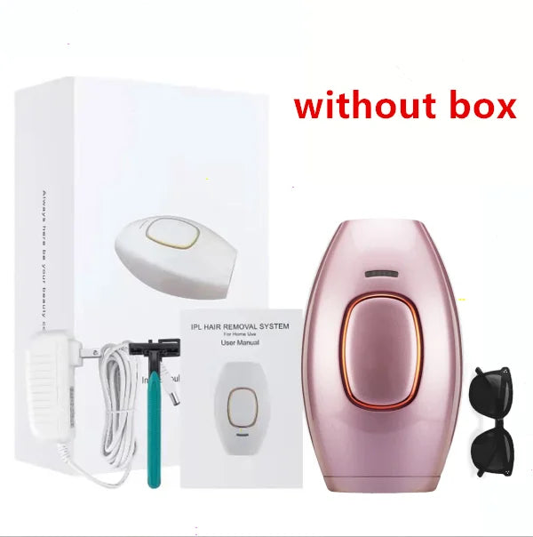 Haarverwijderaar voor lichaam en bikini, elektrische laser-epilator met pulsen, permanente laser-epilator, pijnloos voor vrouwen, thuisgebruik.