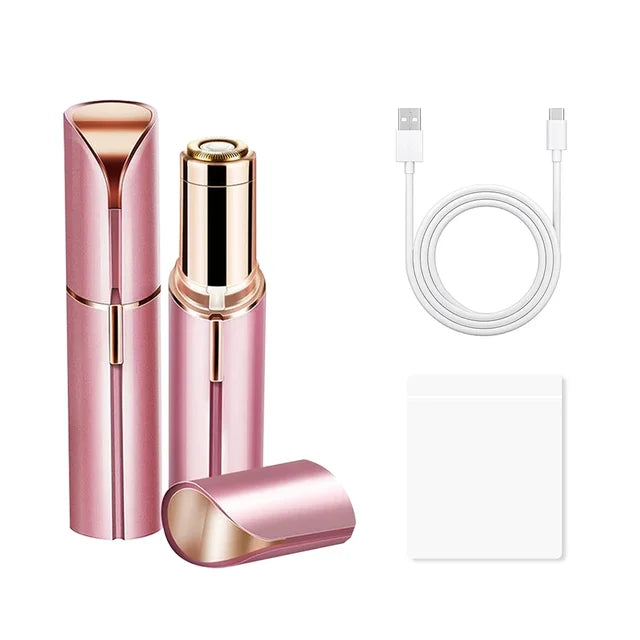 Nieuwe elektrische gezichtsontharing epilator in de vorm van een lipstick, pijnloos voor gevoelige gezichtsgebieden, bikinilijn, verwijdert wenkbrauwhaar