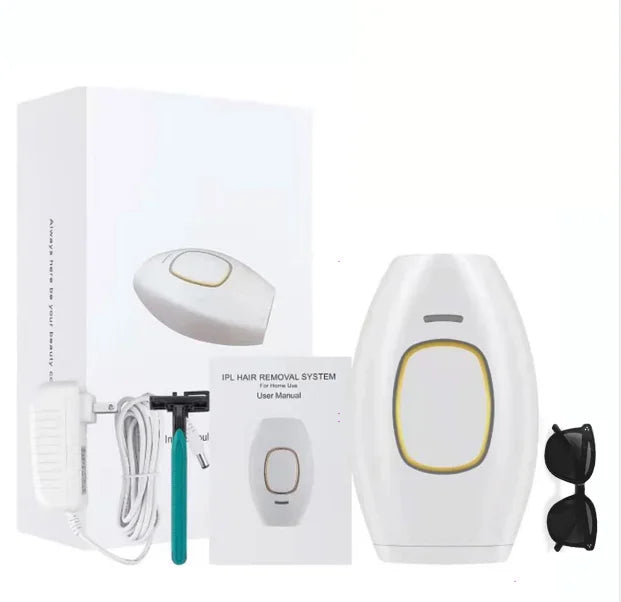 Haarverwijderaar voor lichaam en bikini, elektrische laser-epilator met pulsen, permanente laser-epilator, pijnloos voor vrouwen, thuisgebruik.