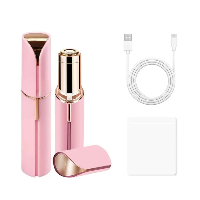 Nieuwe elektrische gezichtsontharing epilator in de vorm van een lipstick, pijnloos voor gevoelige gezichtsgebieden, bikinilijn, verwijdert wenkbrauwhaar