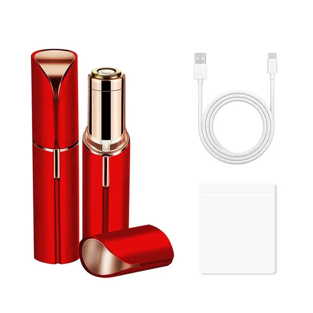 Nieuwe elektrische gezichtsontharing epilator in de vorm van een lipstick, pijnloos voor gevoelige gezichtsgebieden, bikinilijn, verwijdert wenkbrauwhaar