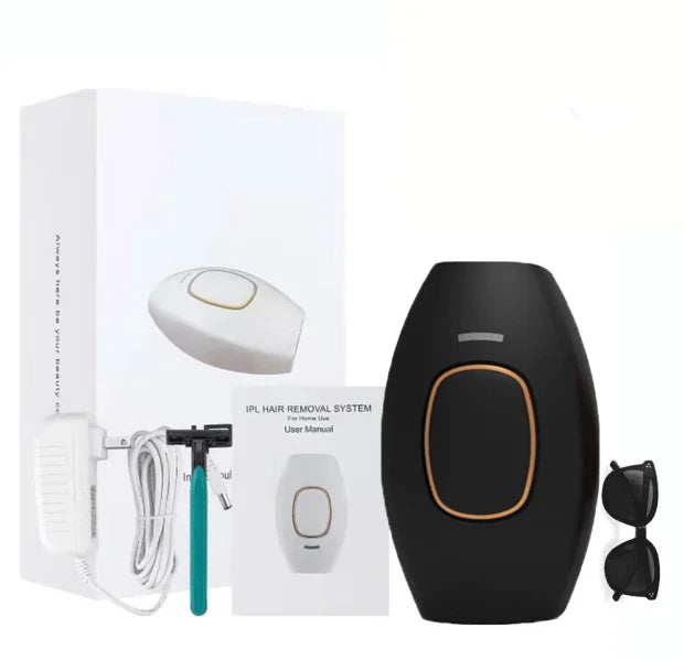 Haarverwijderaar voor lichaam en bikini, elektrische laser-epilator met pulsen, permanente laser-epilator, pijnloos voor vrouwen, thuisgebruik.