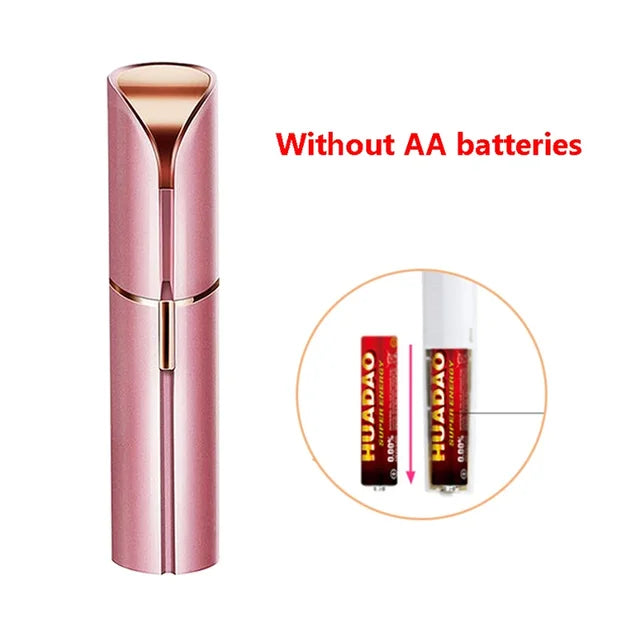 Nieuwe elektrische gezichtsontharing epilator in de vorm van een lipstick, pijnloos voor gevoelige gezichtsgebieden, bikinilijn, verwijdert wenkbrauwhaar