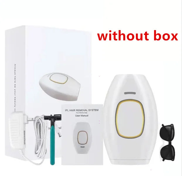 Haarverwijderaar voor lichaam en bikini, elektrische laser-epilator met pulsen, permanente laser-epilator, pijnloos voor vrouwen, thuisgebruik.