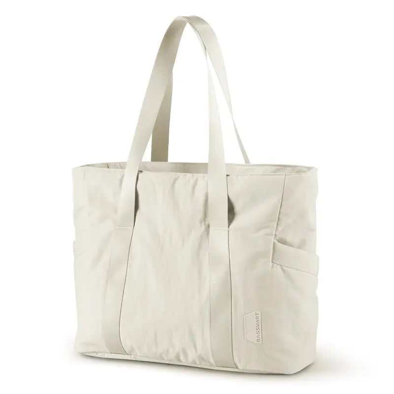 BAGSMART Women Tote Bag Shoulder Bag Top Handle Handbag with Yoga Mat Buckle for School, Gym, Work