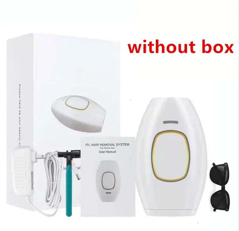 Haarverwijderaar voor lichaam en bikini, elektrische laser-epilator met pulsen, permanente laser-epilator, pijnloos voor vrouwen, thuisgebruik.