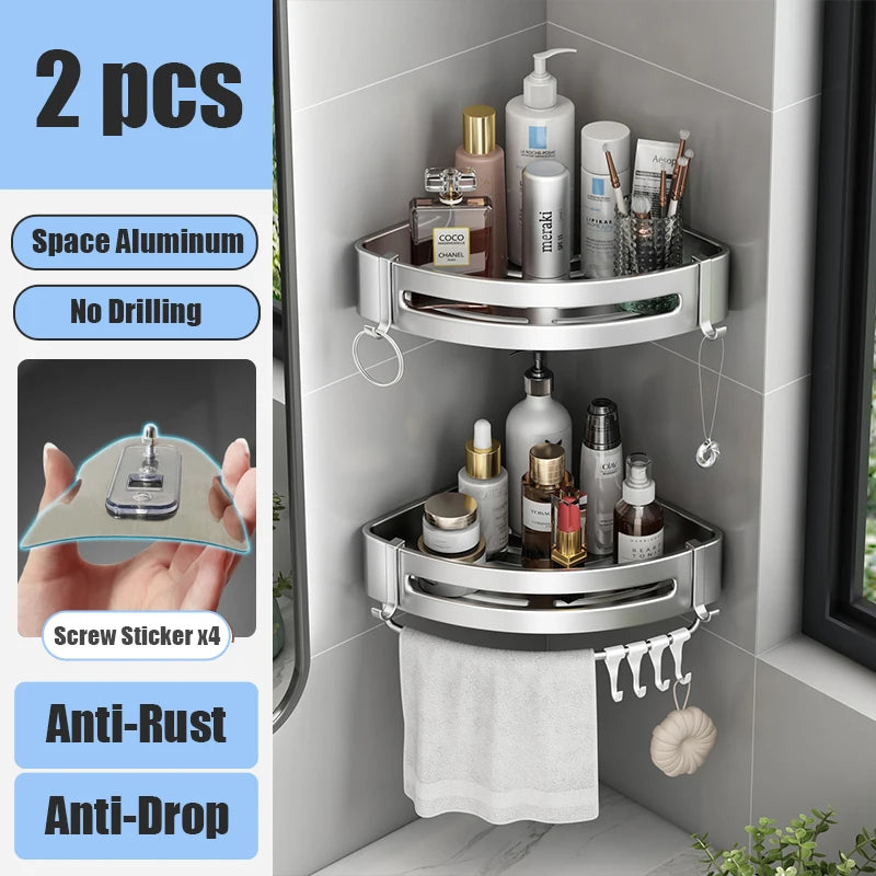 AluMagic No-Drill Bathroom Organizer