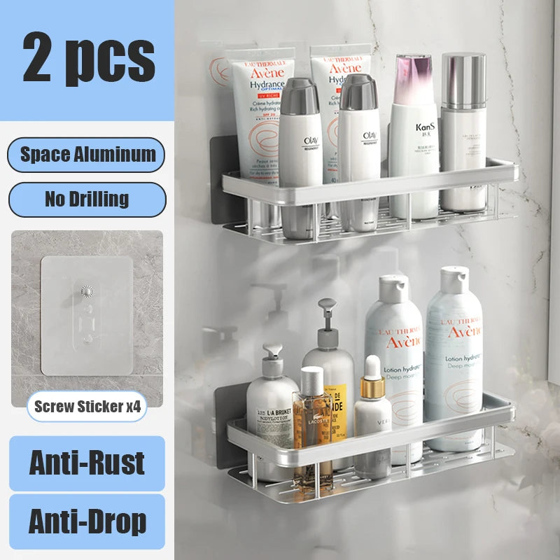 AluMagic No-Drill Bathroom Organizer