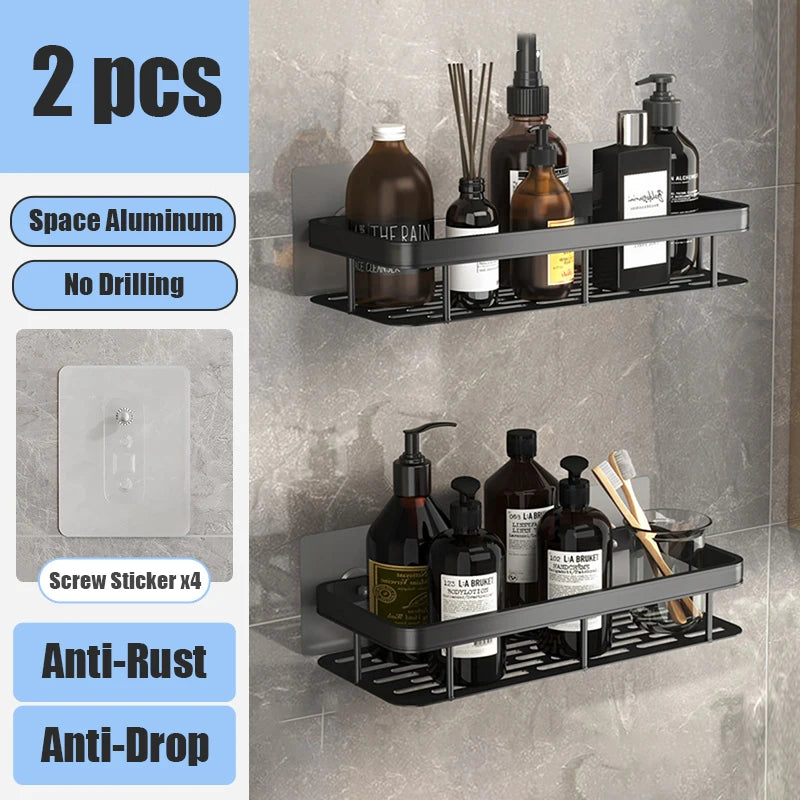 AluMagic No-Drill Bathroom Organizer