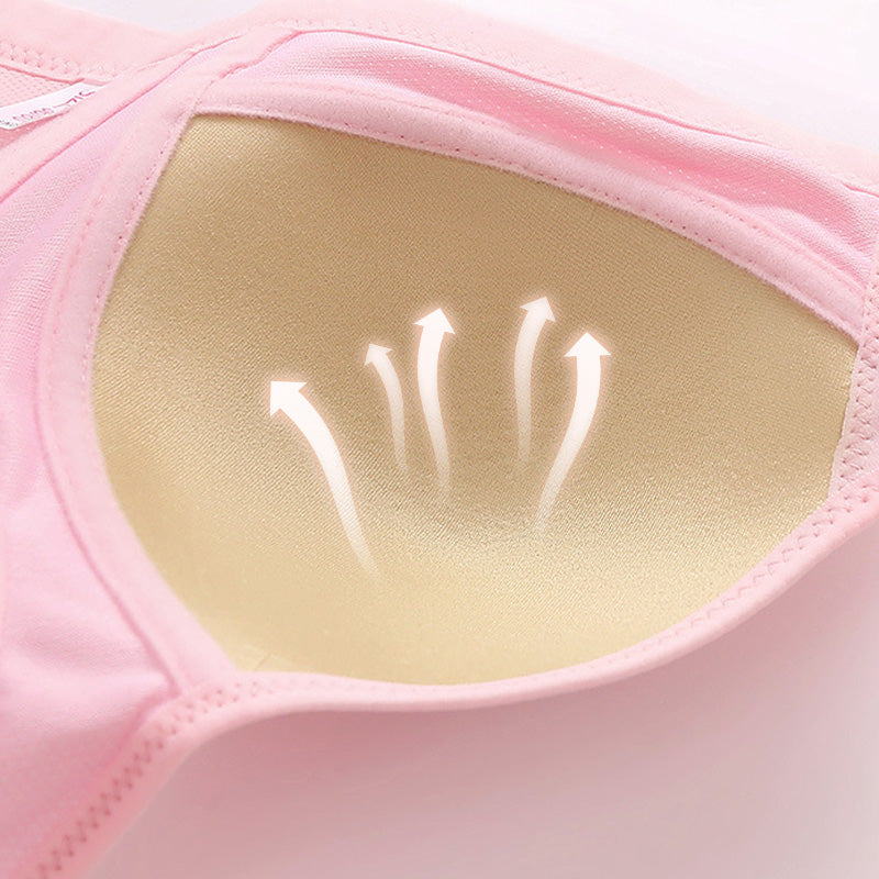 🎁Nieuw product 49% korting 💖Koop er 1 krijg er 1 gratis✨ Ademende katoenen bh met knoop aan de voorkant