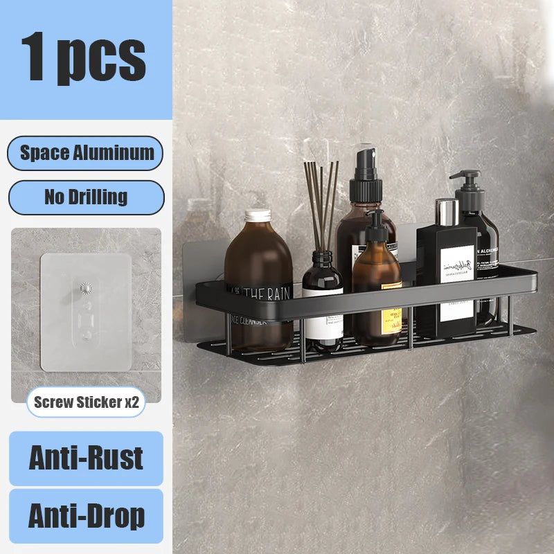 AluMagic No-Drill Bathroom Organizer