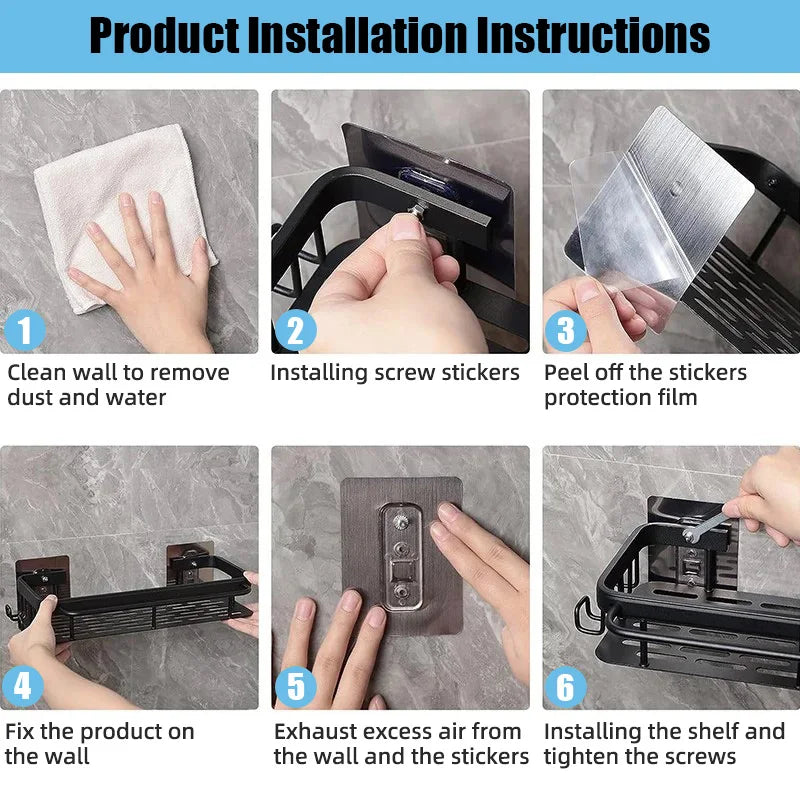 AluMagic No-Drill Bathroom Organizer
