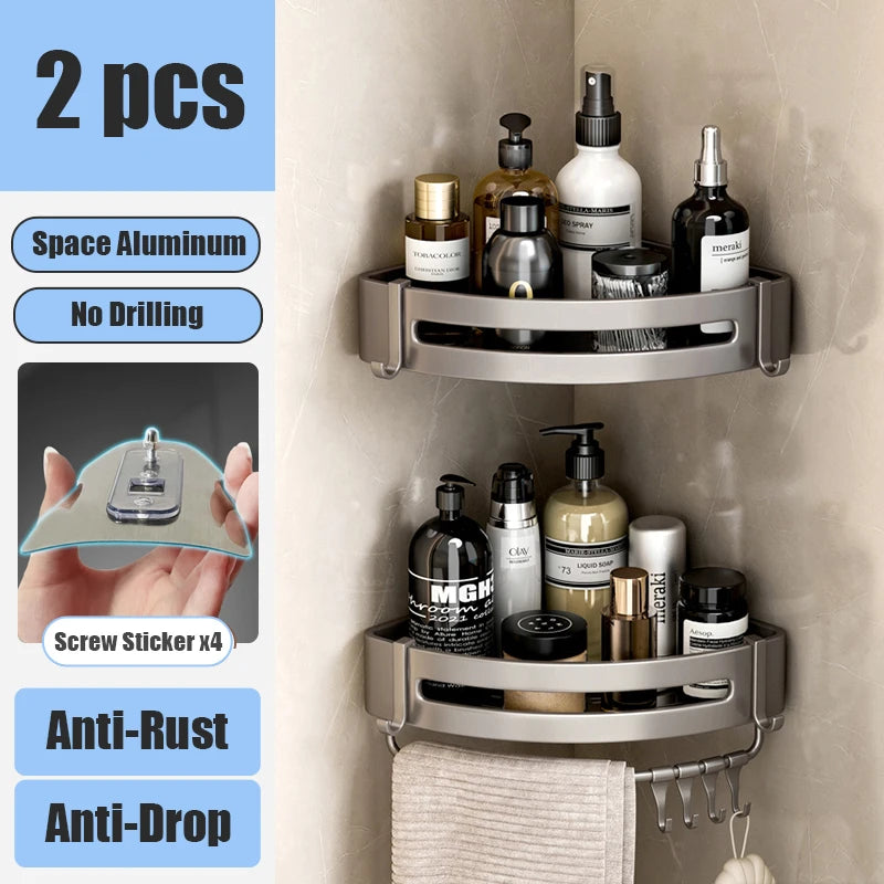 AluMagic No-Drill Bathroom Organizer