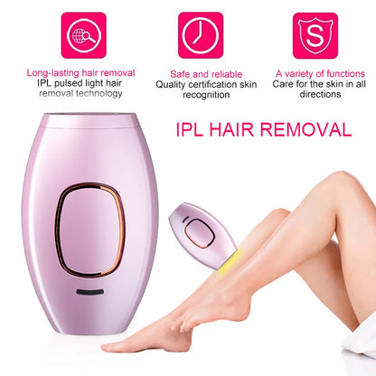 Haarverwijderaar voor lichaam en bikini, elektrische laser-epilator met pulsen, permanente laser-epilator, pijnloos voor vrouwen, thuisgebruik. 