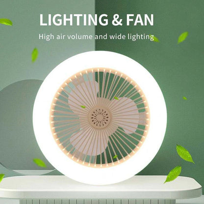 LED Plafondventilator met Verlichting en Afstandsbediening E27 LED Lamp Universele AC85V-265V Plafondlamp 2 in 1 Creatieve Verlichtingsventilator