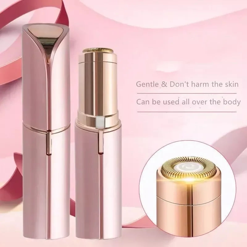 Nieuwe elektrische gezichtsontharing epilator in de vorm van een lipstick, pijnloos voor gevoelige gezichtsgebieden, bikinilijn, verwijdert wenkbrauwhaar 