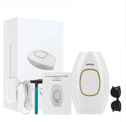Haarverwijderaar voor lichaam en bikini, elektrische laser-epilator met pulsen, permanente laser-epilator, pijnloos voor vrouwen, thuisgebruik. 