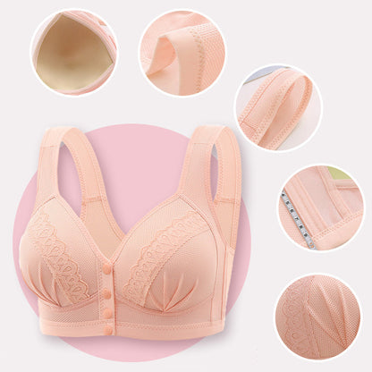 🎁Nieuw product 49% korting 💖Koop er 1 krijg er 1 gratis✨ Ademende katoenen bh met knoop aan de voorkant