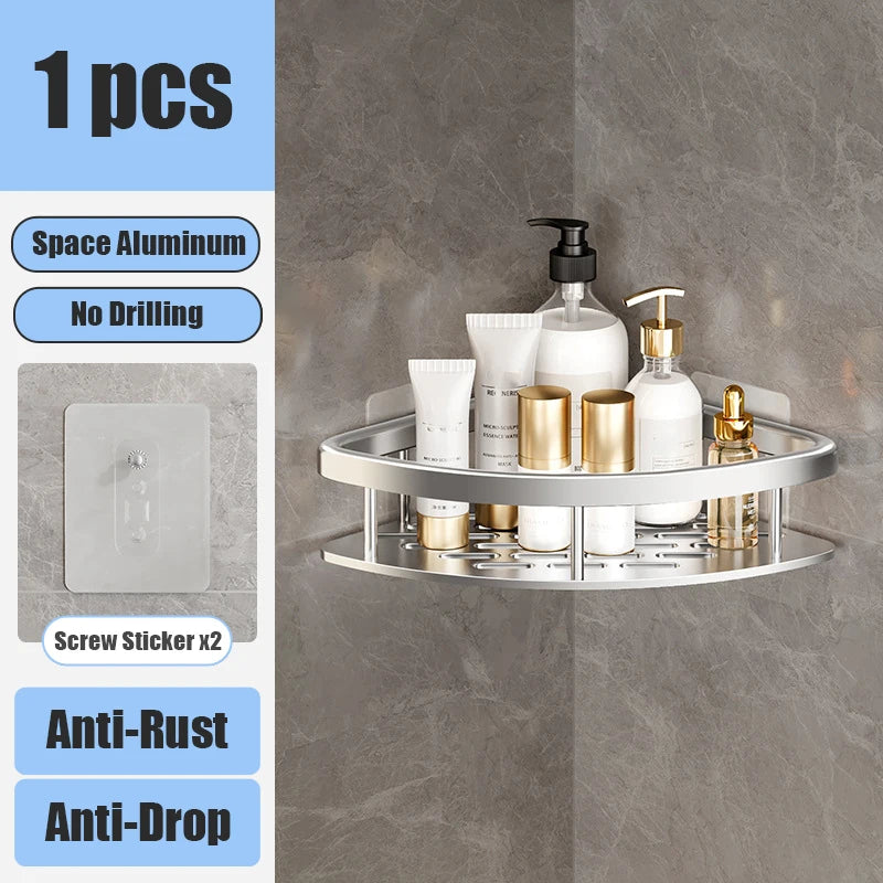 AluMagic No-Drill Bathroom Organizer